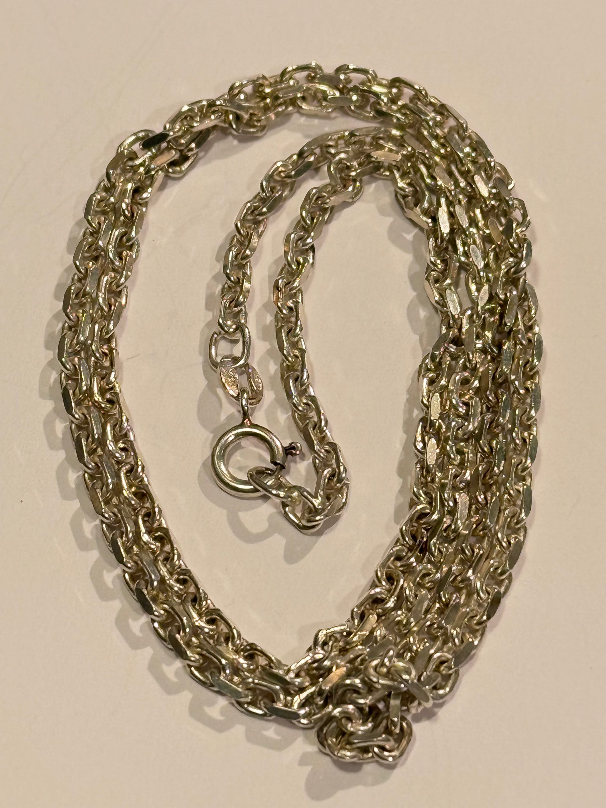 Anders Møller / Scrouples(1983 - ) Anker sterling sølv halskæde. 60 cm. Fra slut 1900 tallet