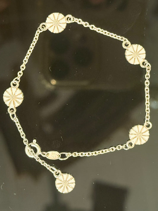 Bernhard Hertz Daisy Marguerit sterling sølv armbånd.