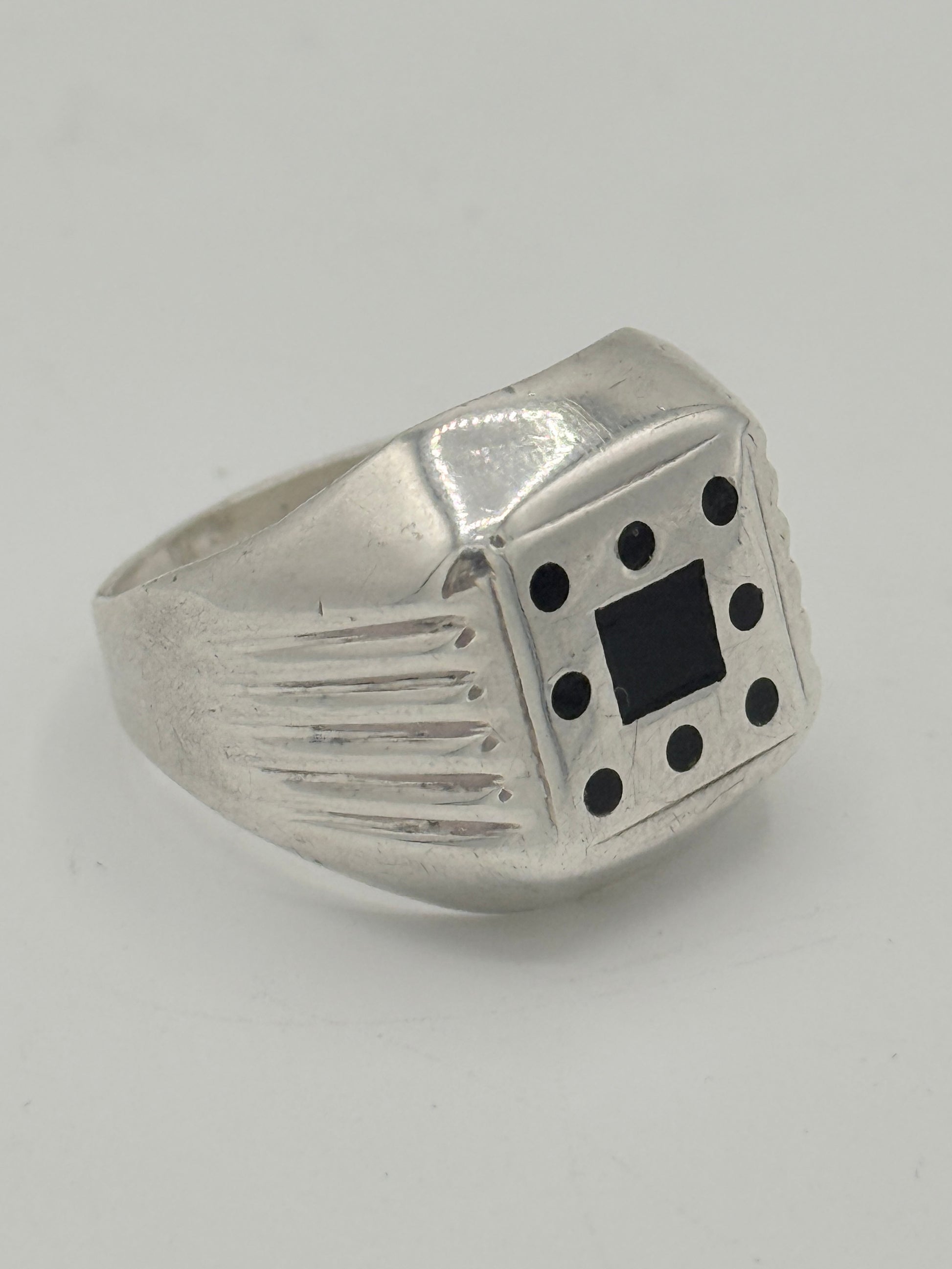 Antik Art deco sterling sølv signet herre ring. Estland. Fra 1920-39