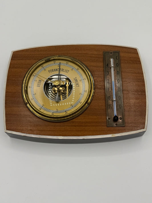 Vintage Barometer med thermometer. Tyskland, midt 20.Årh