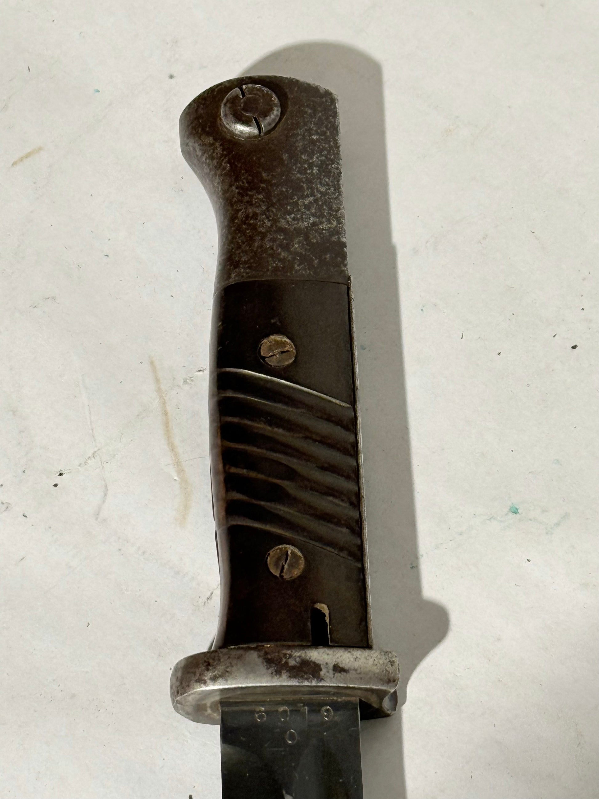 Tysk Coppel WW2 Mauser K98 S84/98 III bajonet med frø