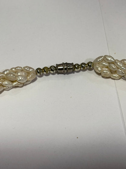 Antik ægte 5-radet ferskvands perle halskæde. Fra start 1900 tallet