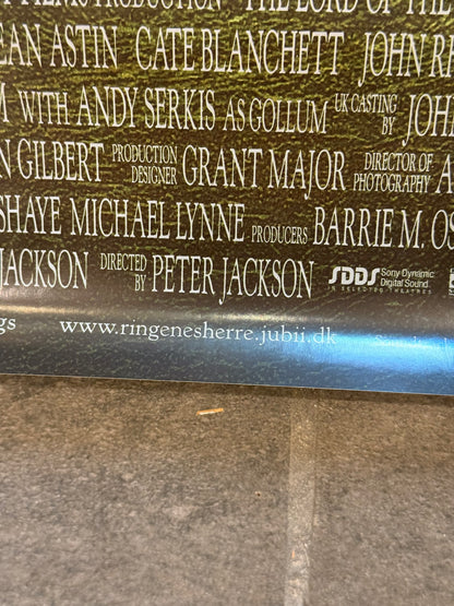 Ringenes Herre, Eventyret om ringen. Original dansk premiere plakat, fra 2001.