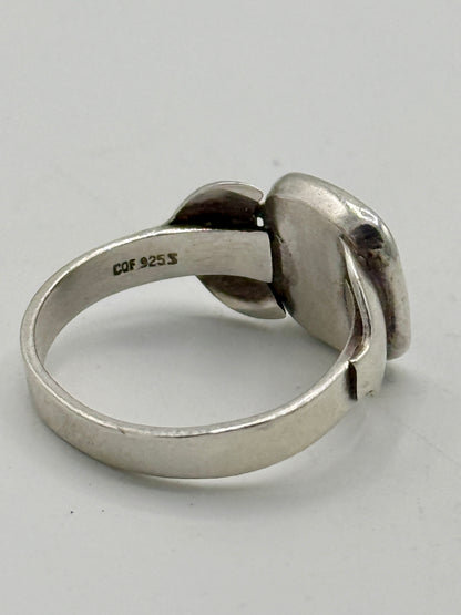Carl Ove Frydensberg (1949-1982) Sølv & Onyx signet herrering, fra midt 20. Årh