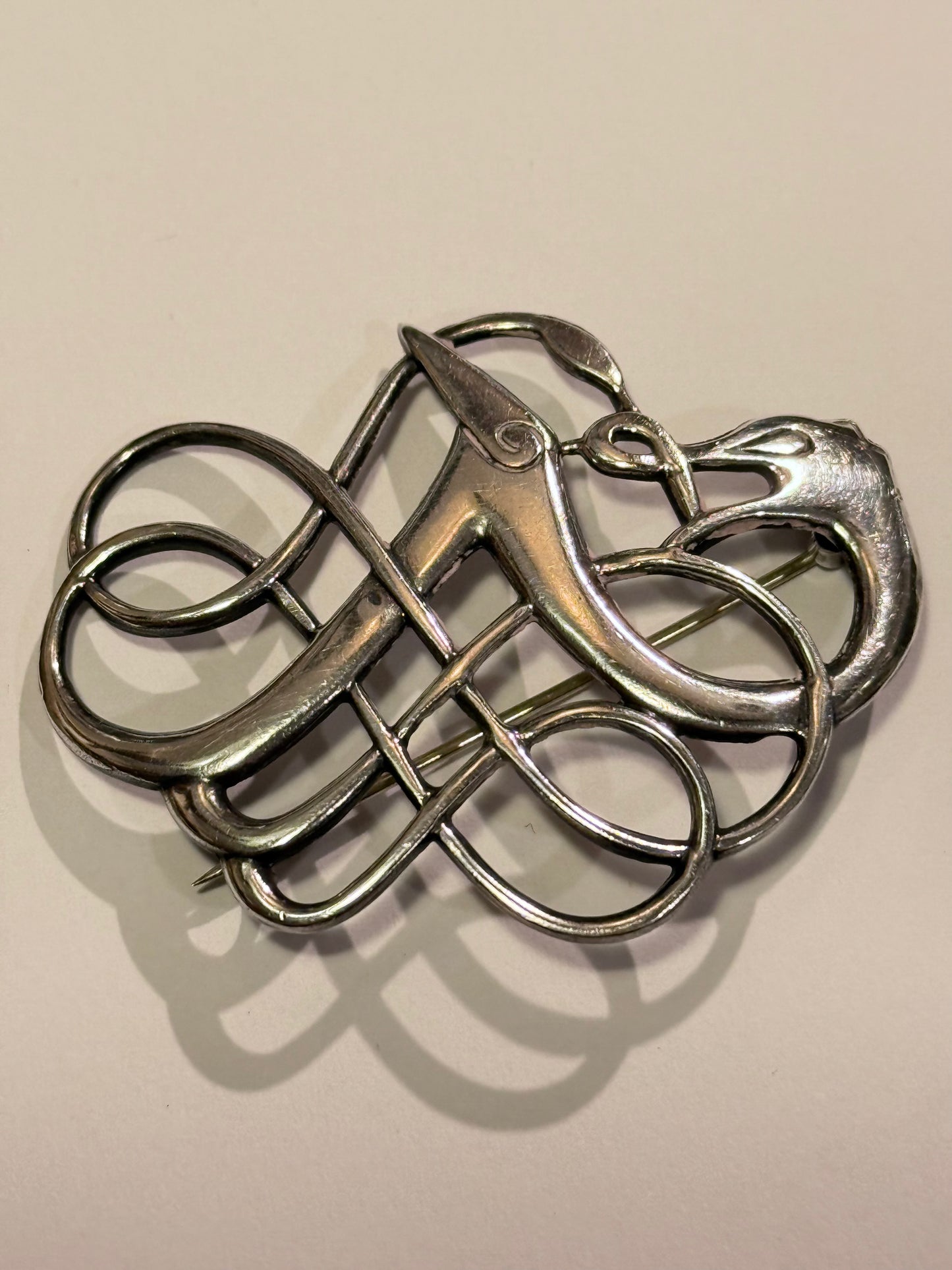 Harry Pedersen(1947-86) Norsk viking sterling sølv broche