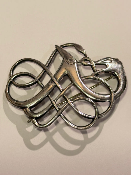 Harry Pedersen(1947-86) Norsk viking sterling sølv broche