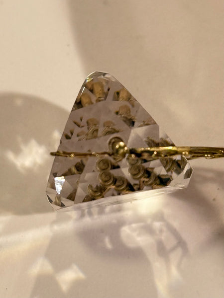 Antik 18K.Guld spinning GOB moon star pendant