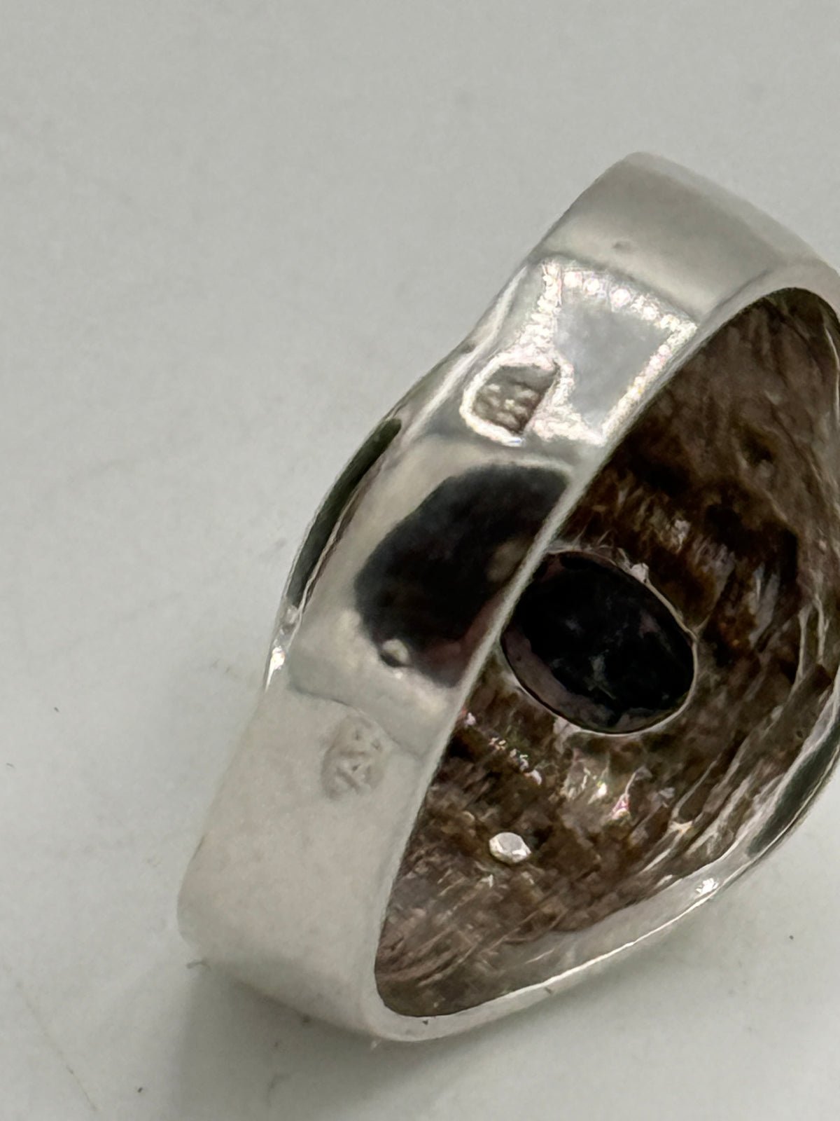 Vintage Onyx & Sterlingsølv ring. Polen. Fra 1980érne