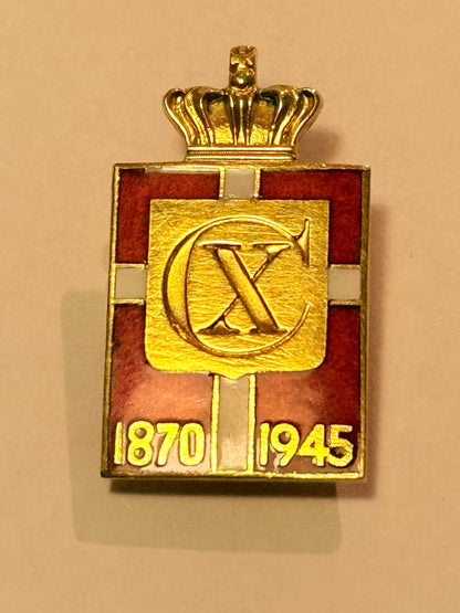 Georg Jensen Guld Chr.X. Kongemærke 1870-1945 til knappehul