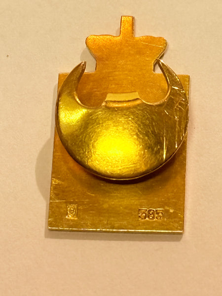 Georg Jensen Guld Chr.X. Kongemærke 1870-1945 til knappehul