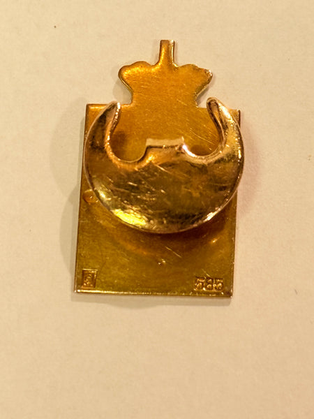 Georg Jensen Guld Chr.X. Kongemærke 1870-1940 til knappehul.