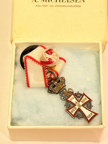 Miniaturemedalje af det danske Ridderkors - Frederik IX version