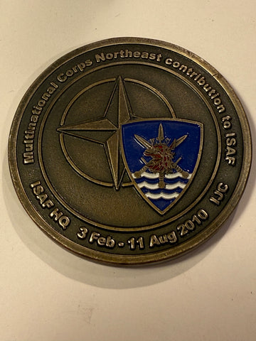 Challenge Coin. AFGHANISTAN NATO MULTINATIONAL CORPS NORTHEAST.