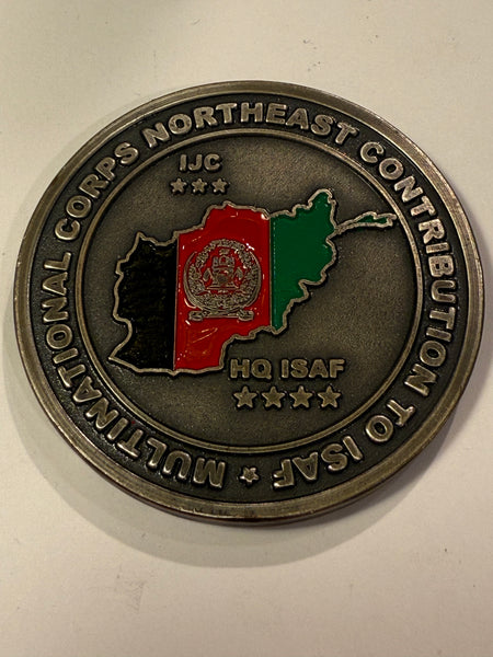 Challenge Coin. AFGHANISTAN NATO MULTINATIONAL CORPS NORTHEAST.