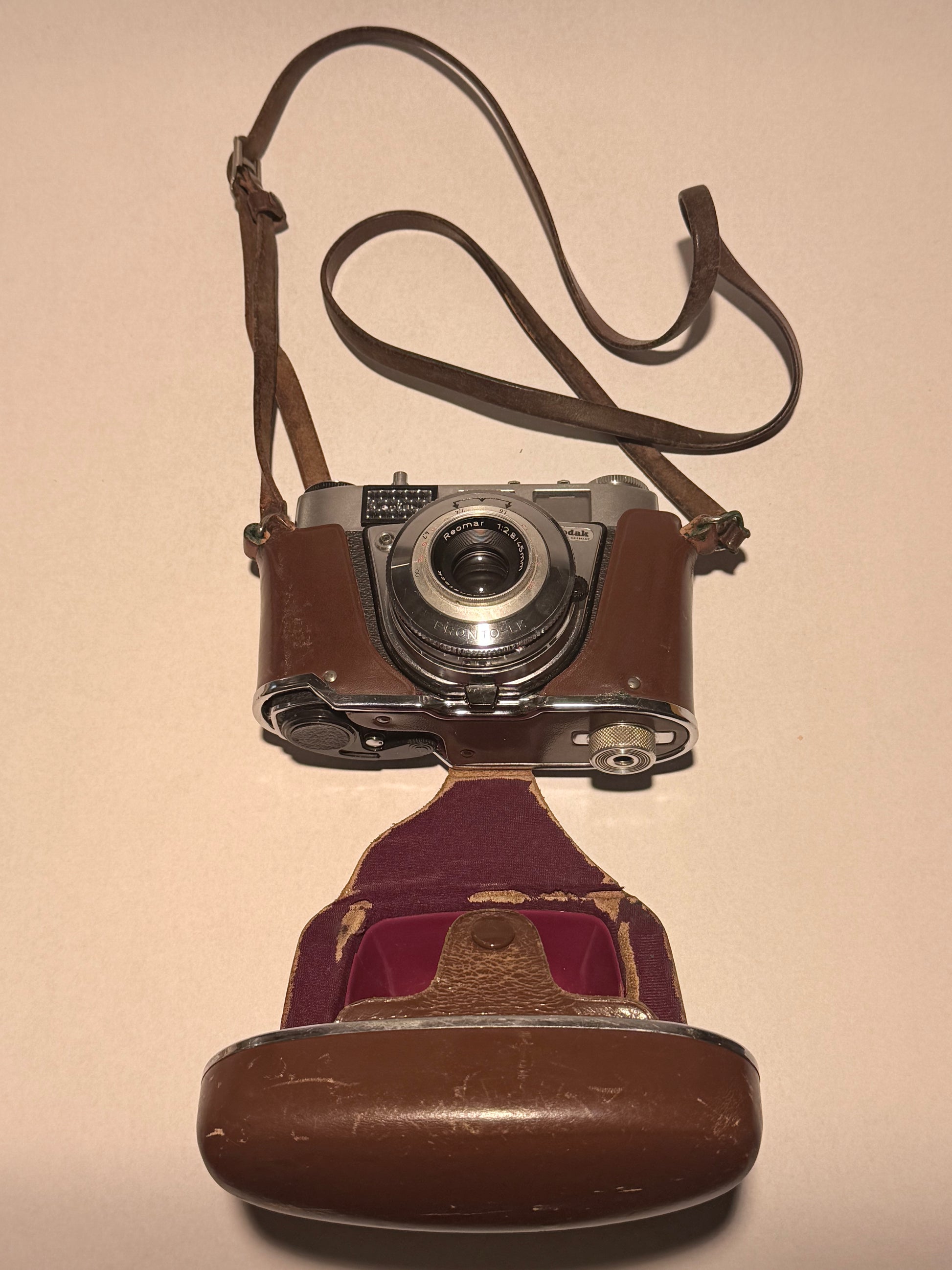 Vintage Kodak Retinette IB analog kamera med æske mm. Fra 1960'erne