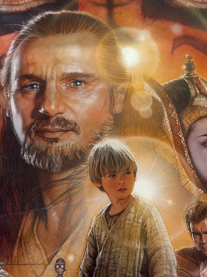 Original Danish STAR WARS Episode 1 movie premiere poster, from 1999.