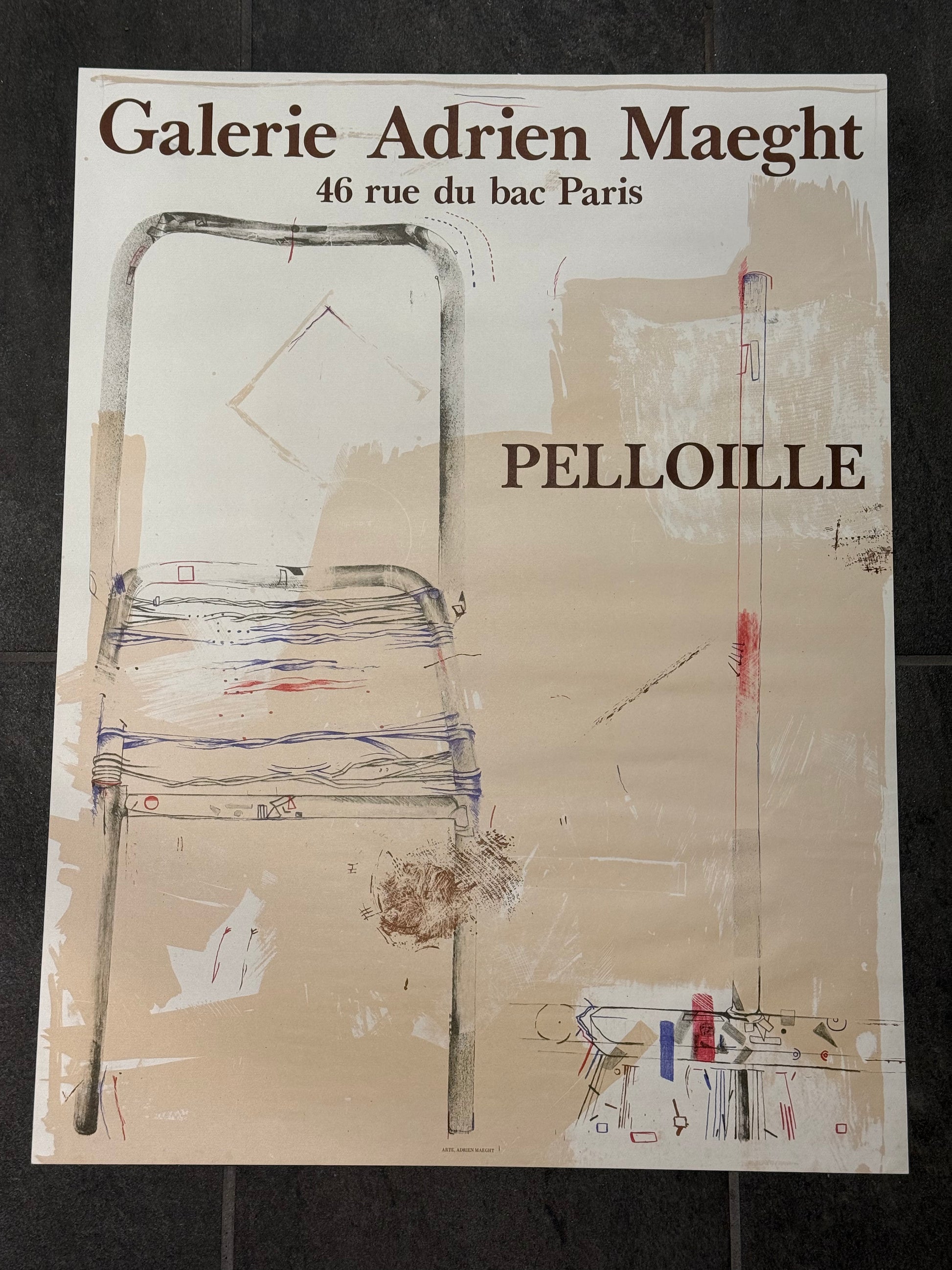 Original fransk plakat Michel PELLOILE fra Galerie Adrien Maeght, fra 1980