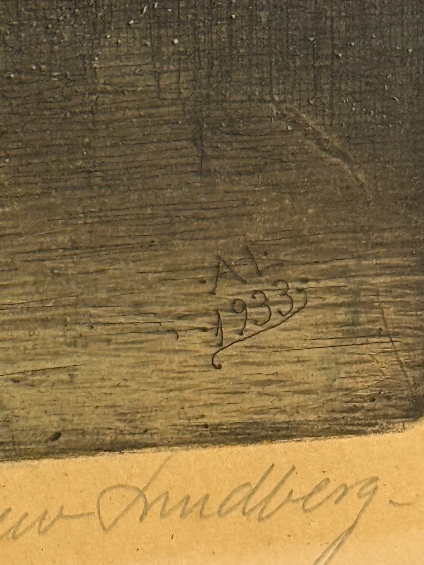 Anker Schouw Lundberg (f.1896-) radering fra Gl.Strand, Kbh. Fra 1933