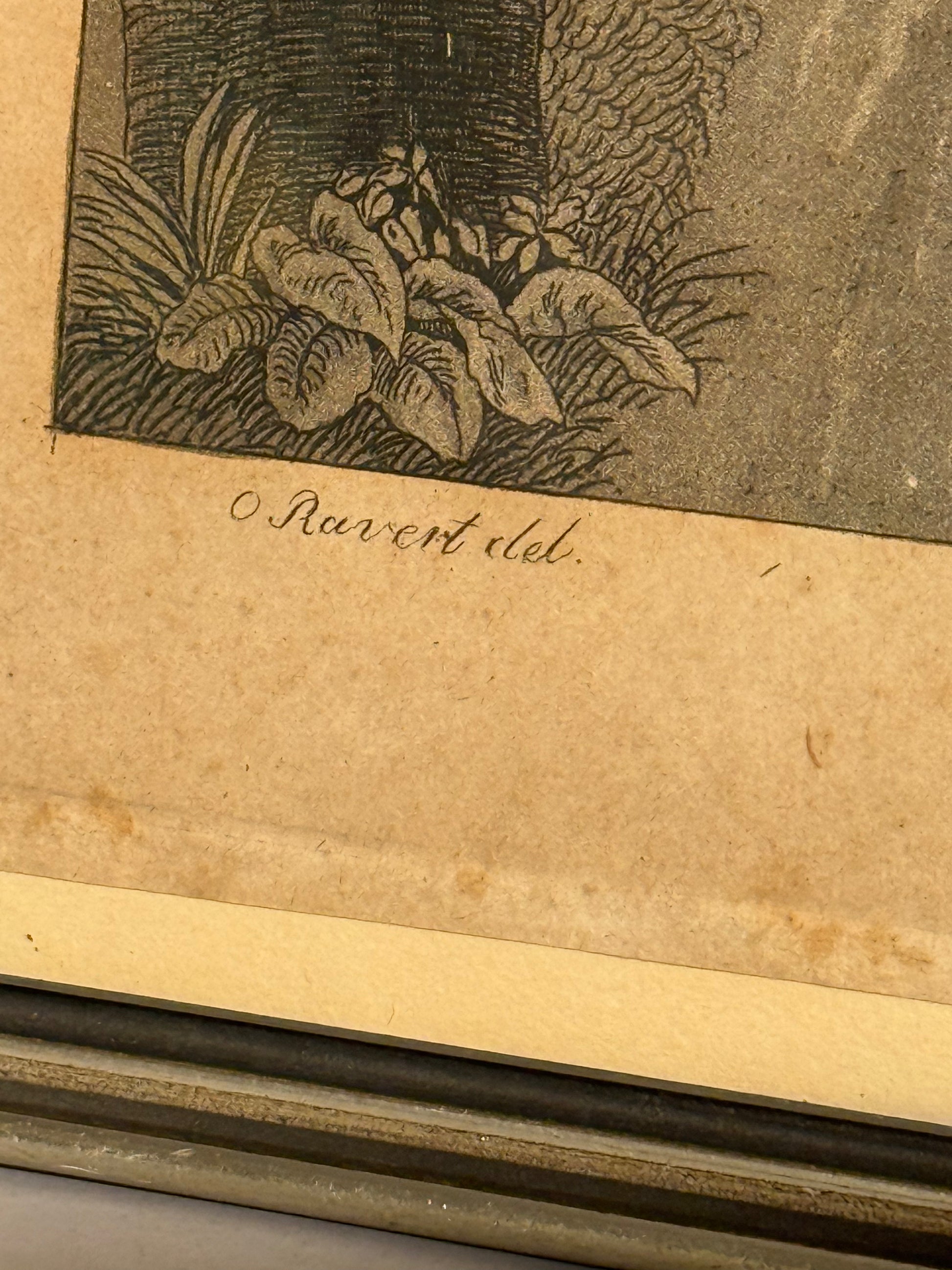 Ole Jørgen Rawert (f.1786-1851) Radering af Basnæs, Skælskør. Fra start 19.Årh