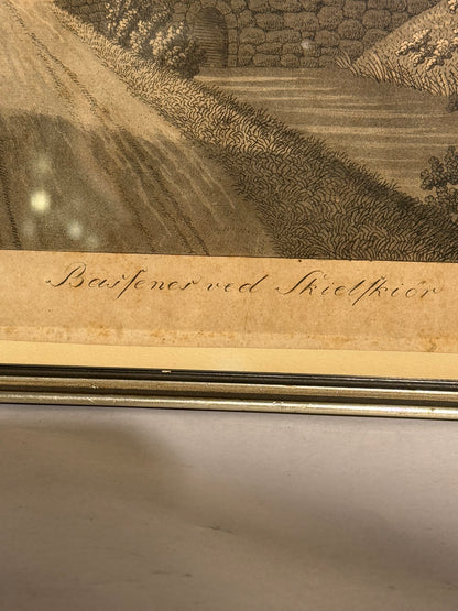 Ole Jørgen Rawert (f.1786-1851) Radering af Basnæs, Skælskør. Fra start 19.Årh