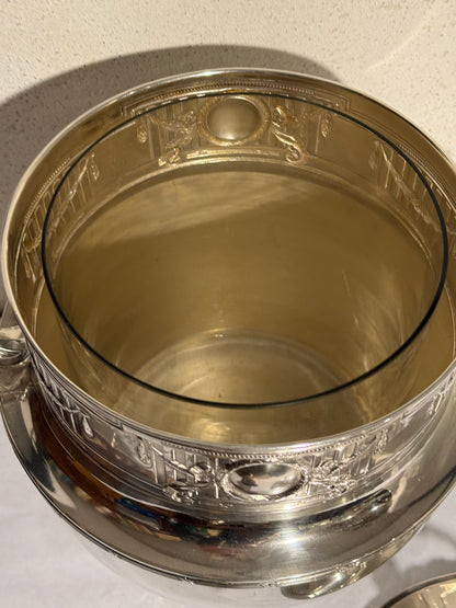 Antik Nyklassisk sølvbelagt punch bowl. Fra 1915-1925