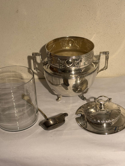 Antik Nyklassisk sølvbelagt punch bowl. Fra 1915-1925