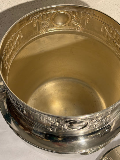 Antik Nyklassisk sølvbelagt punch bowl. Fra 1915-1925