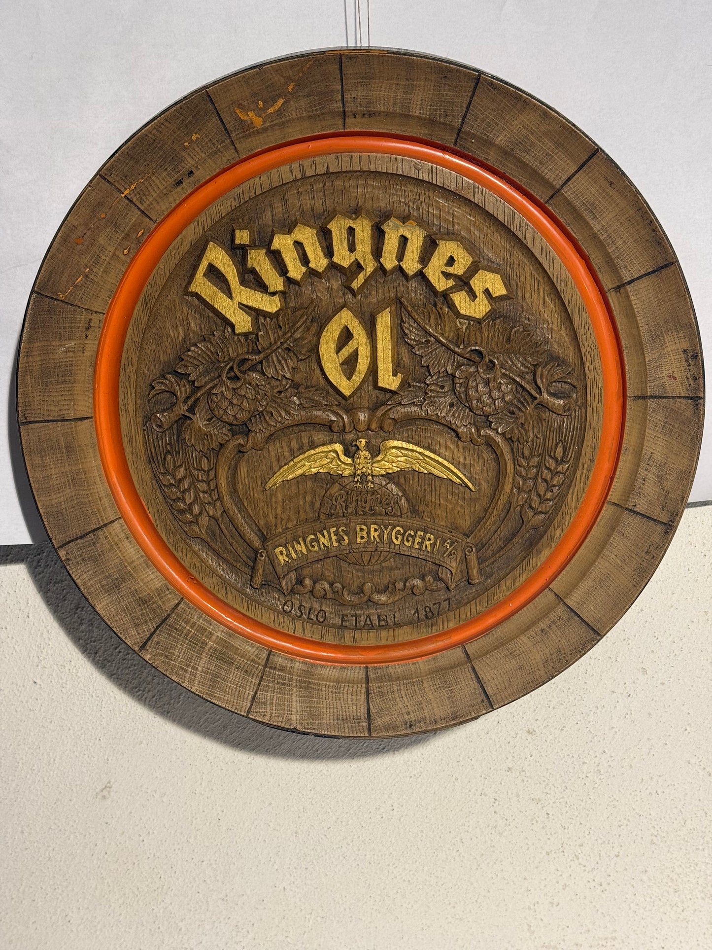 Vintage Norsk Ringnes ØL Ølskilt