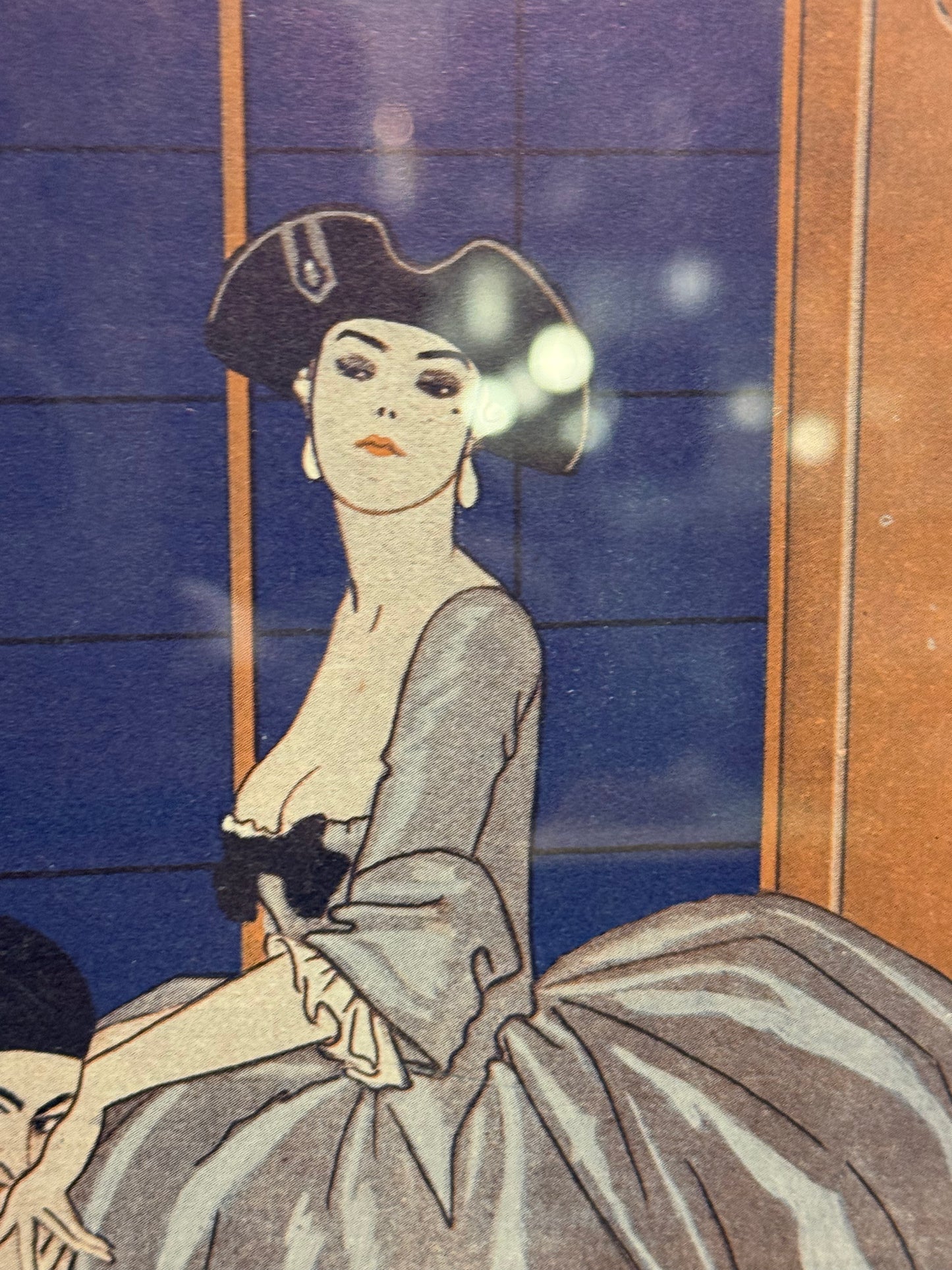 Antik original Art Deco George Barbier magasin forside, fra 1923