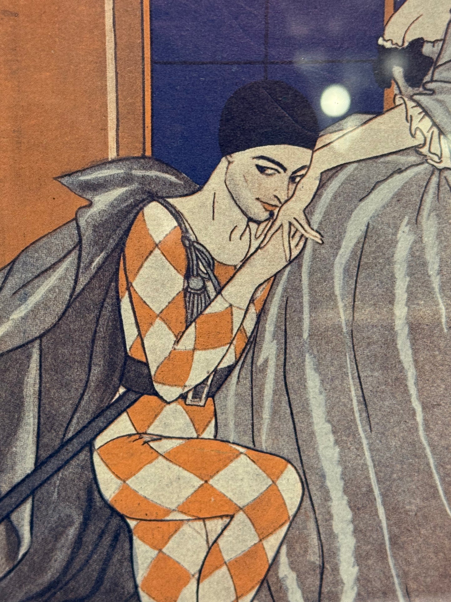 Antik original Art Deco George Barbier magasin forside, fra 1923