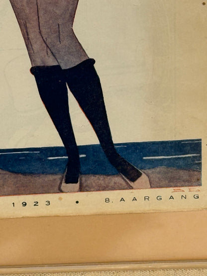 Antik original Art Deco Sven Brasch magasin forside, fra 1923