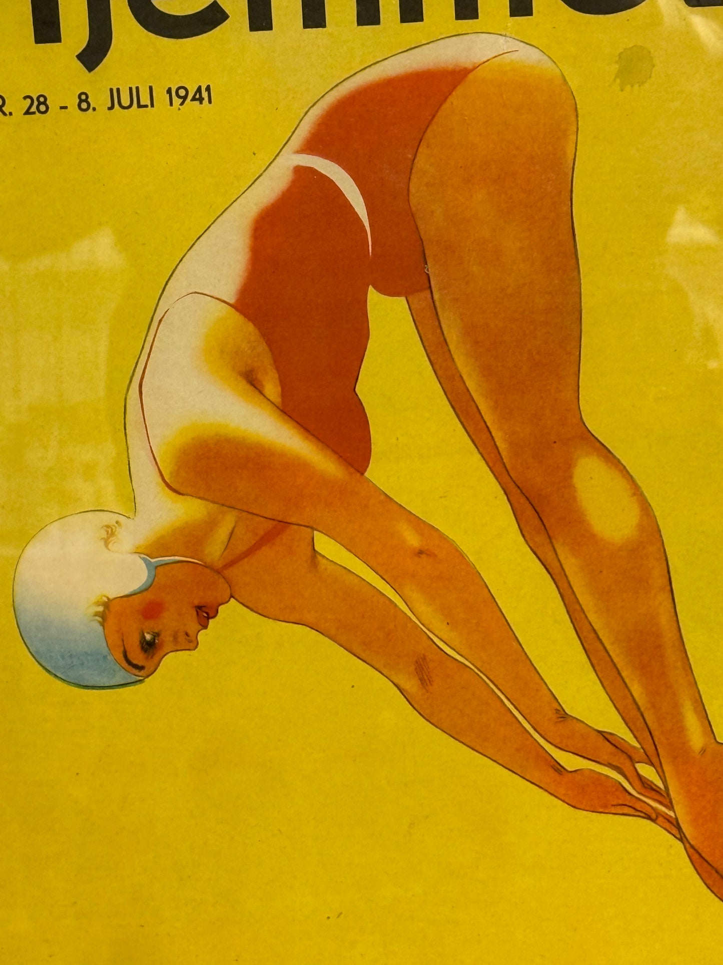 Vintage original Hjemmet magasin forside fra 1941