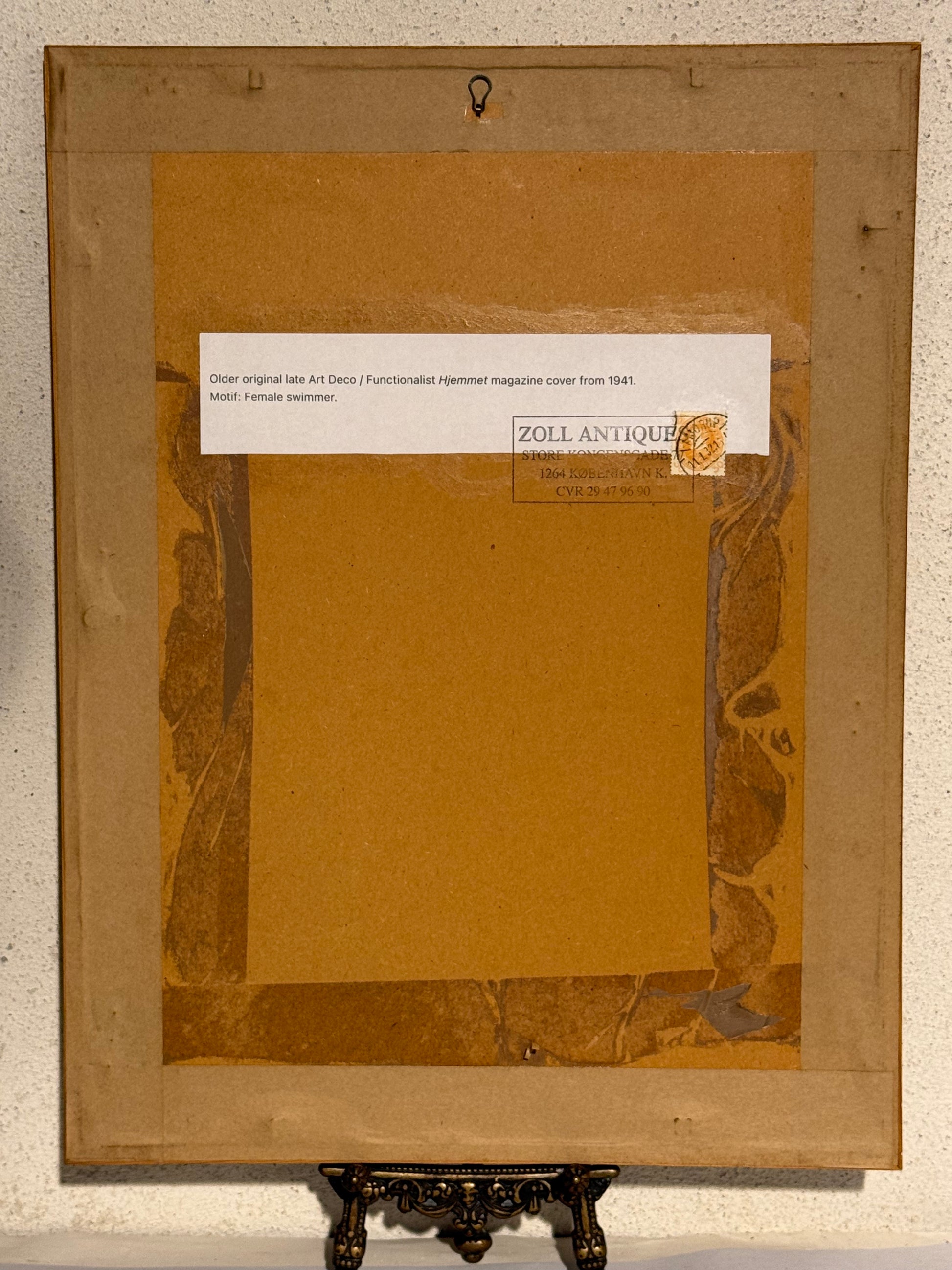 Ældre original sen Art Deco Hjemmet magasin forside, fra 1941