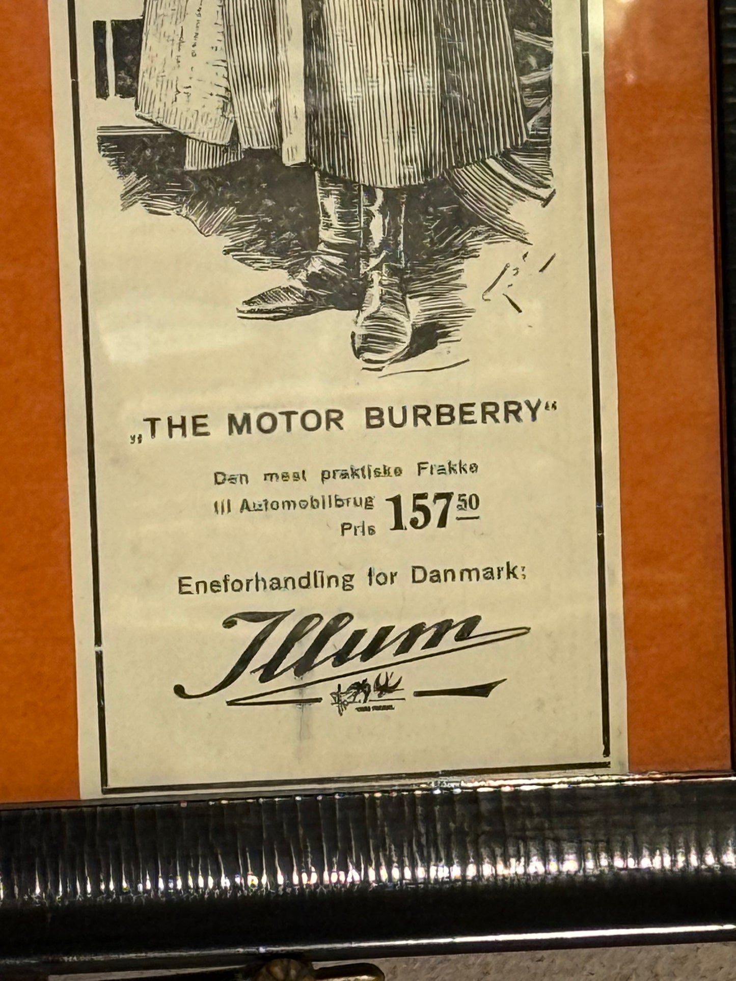 Antikke 2 stk originale BURBERRYS tøj reklamer, fra 1919