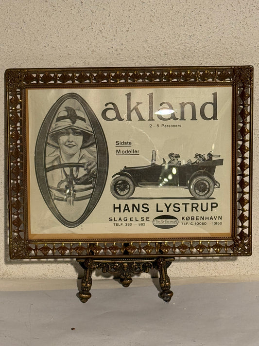 Antik original Oakland Automobil reklame, fra 1923