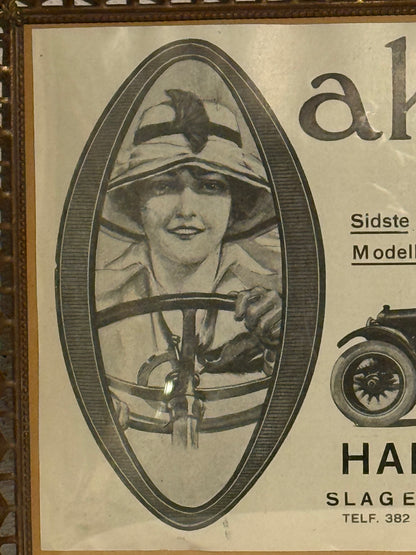 Antik original Oakland Automobil reklame, fra 1923