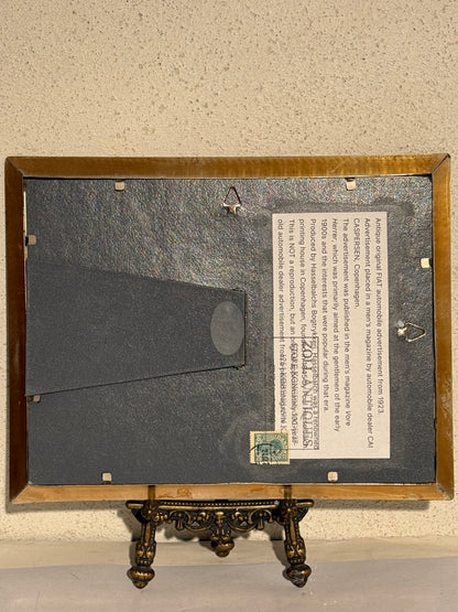 Antik original FIAT Automobil reklame, fra 1923