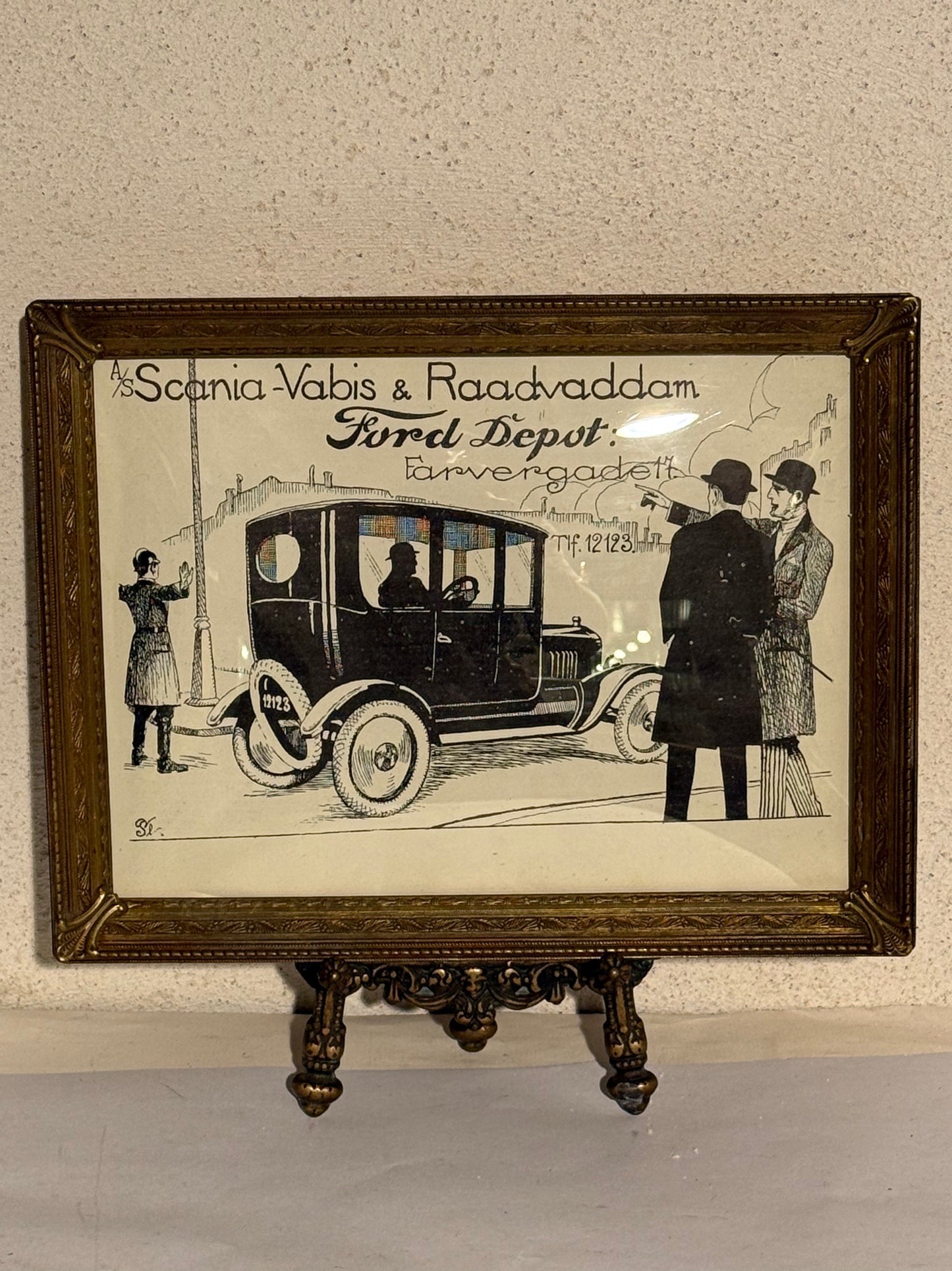 Antik original Ford Automobil reklame, fra 1923