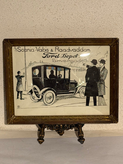 Antik original Ford Automobil reklame, fra 1923