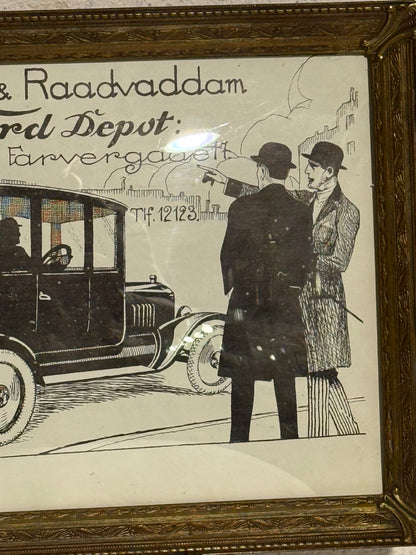 Antik original Ford Automobil reklame, fra 1923