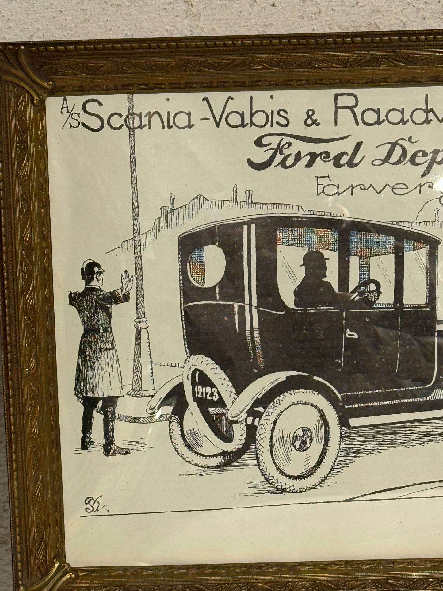 Antik original Ford Automobil reklame, fra 1923