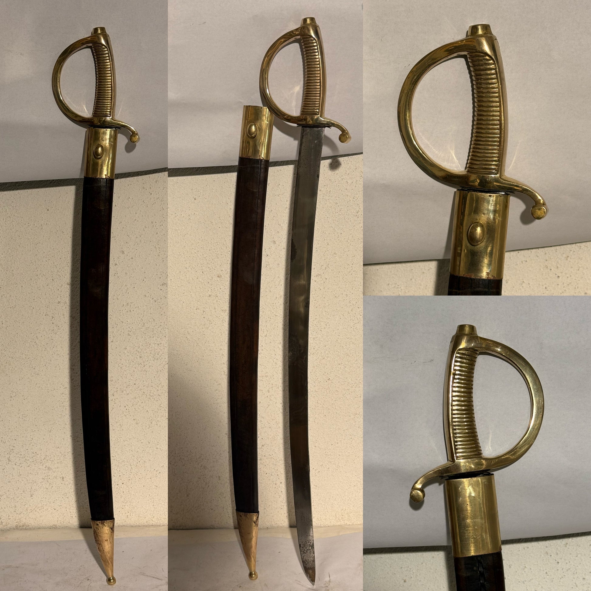 Antik Champagnesabel m. skede. Start 20. Årh