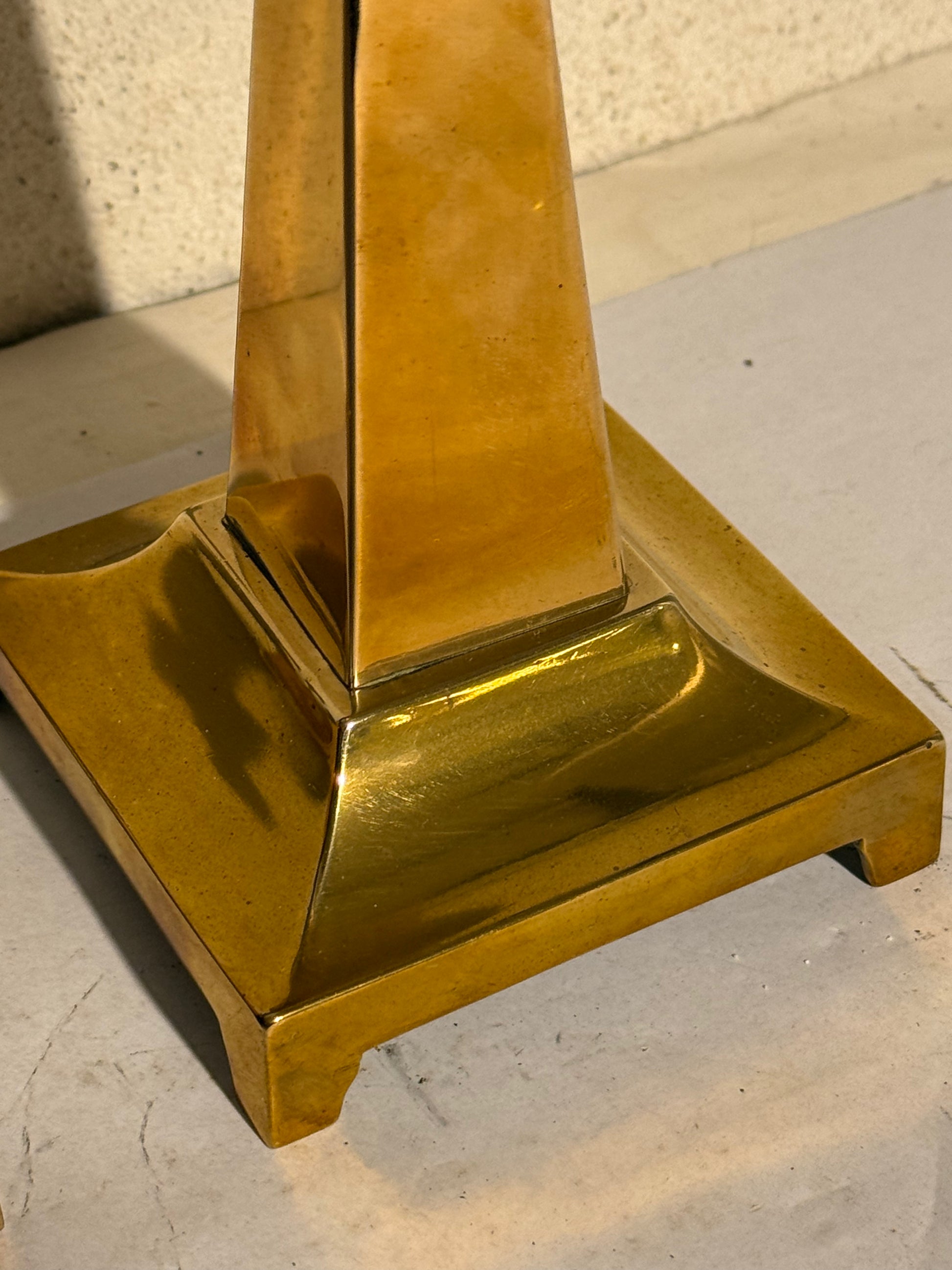 Art deco messing lysestager. Fra start 20.Årh