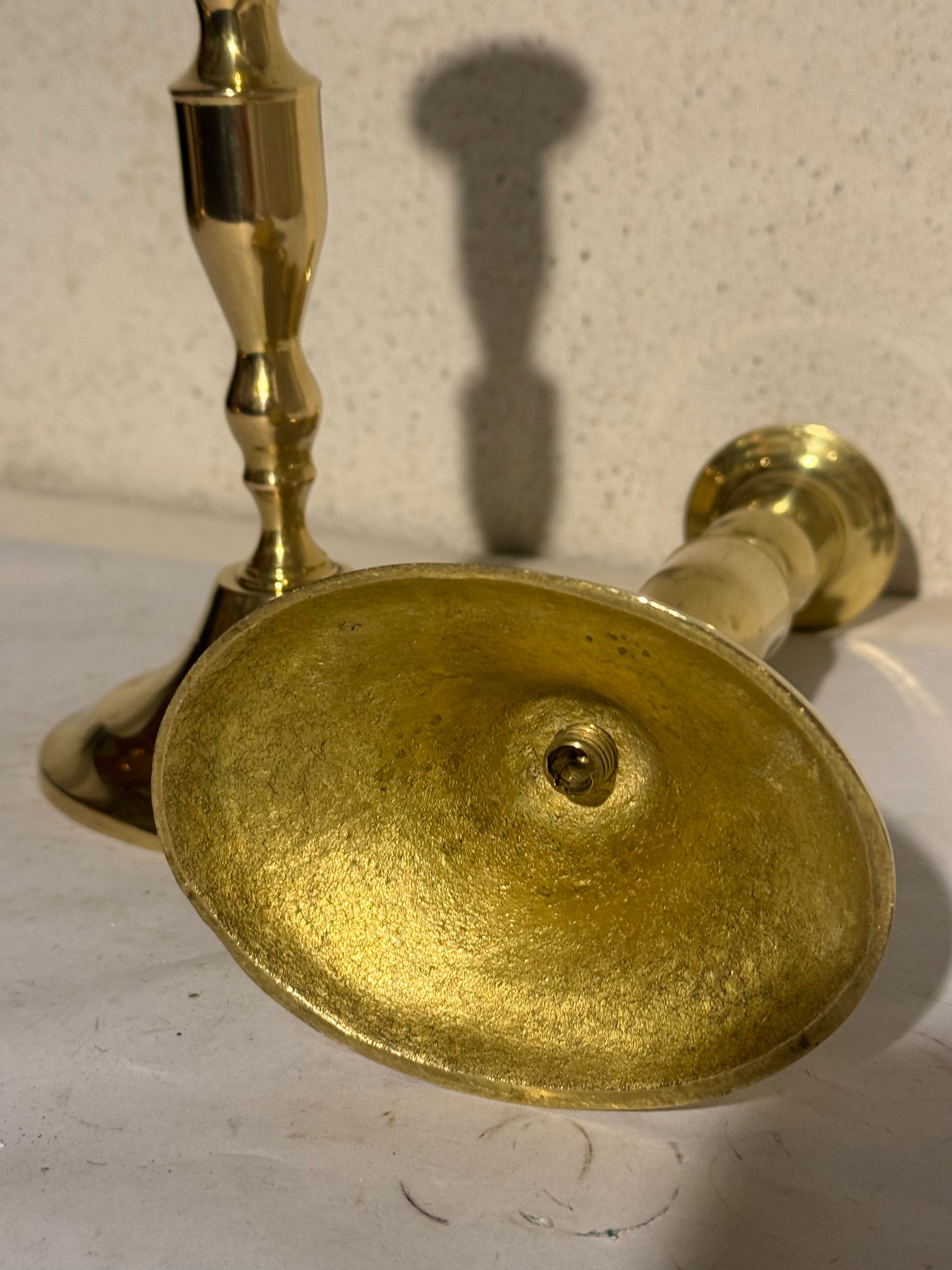 Guldældre klassiske messing lysestager. Fra midt 20.Årh