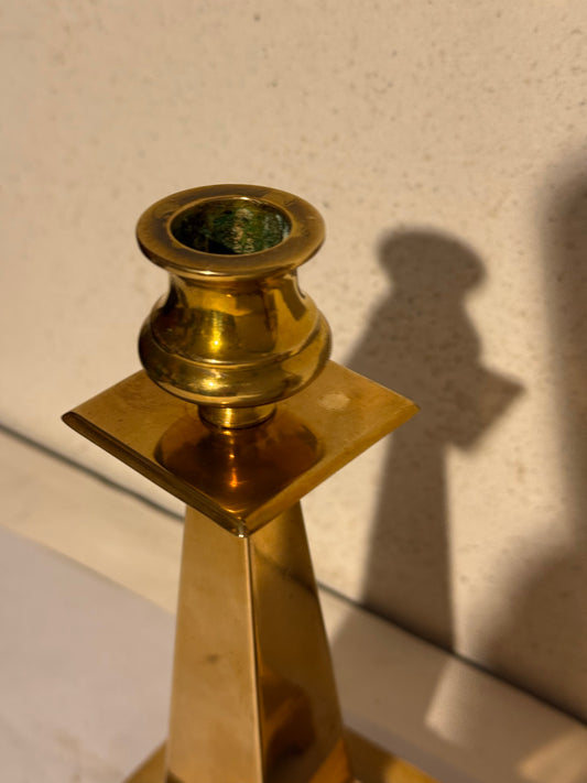 Art deco messing lysestager. Fra start 20.Årh