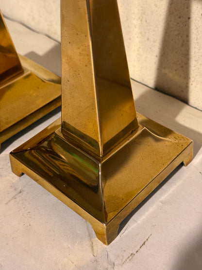 Art deco messing lysestager. Fra start 20.Årh