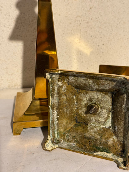 Art deco messing lysestager. Fra start 20.Årh