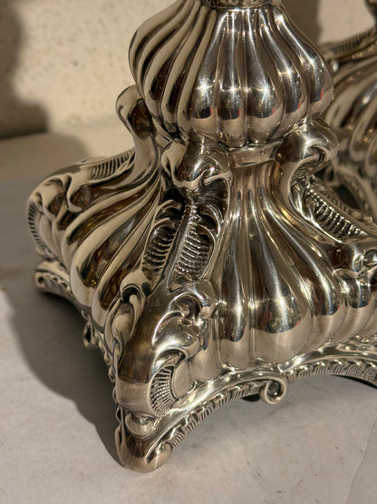 Sølvbelagt messing i rokoko stil, fra start/midt 20.årh