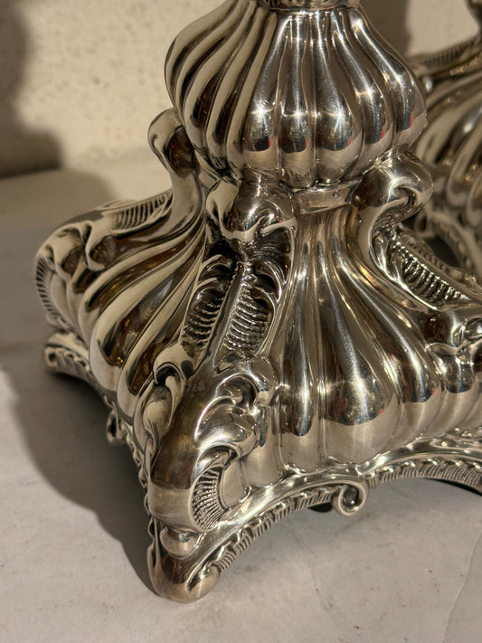 Sølvbelagt messing i rokoko stil, fra start/midt 20.årh
