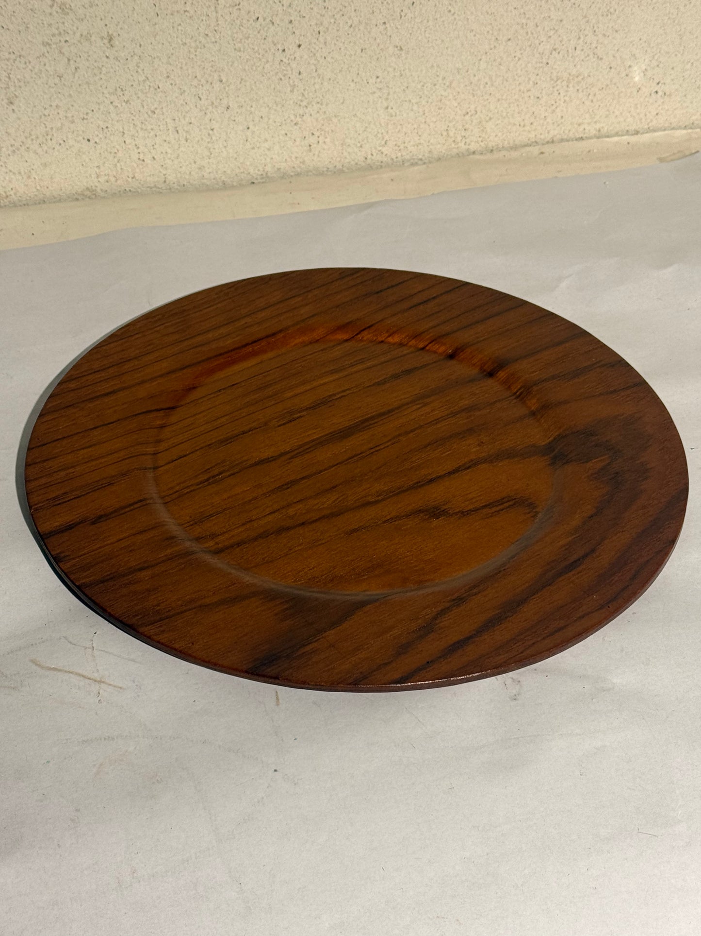 Morsbak. Vintage dansk design palisander dæk tallerken. Fra 1960érne